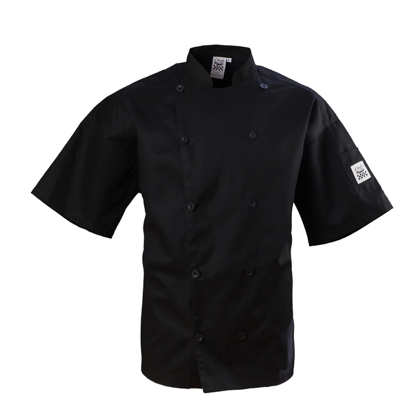 Chef Revival Traditional Chef's Short Sleeve  Jacket - Black - XL J045BK-XL